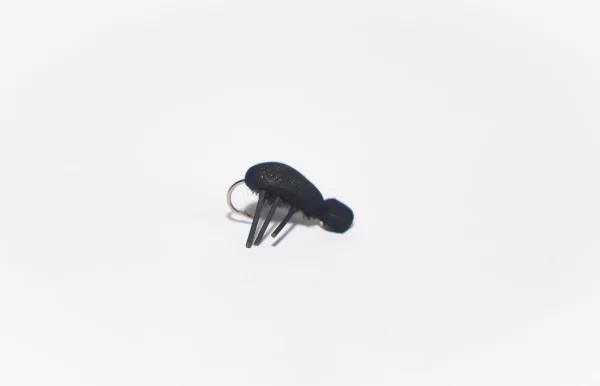 Black beetle dry fly (price for 12 flies)