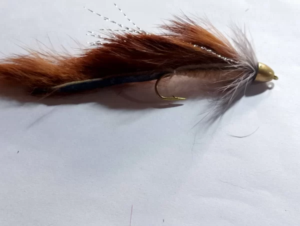 Brown Zonker with Cone bead (price for 12 flies)