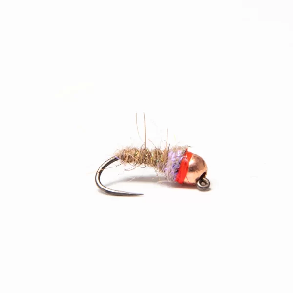 Copper tungsten hare's ear euro jig barbless (price for 12 flies)