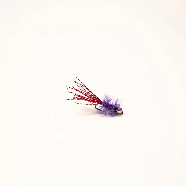 Gold Tunsgsten red crystal cactus purple nymph (price for 12 flies)