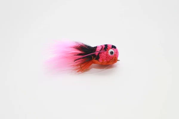 Multi colored Pink,and black Deer hair bass bug (Price for 4 flies)