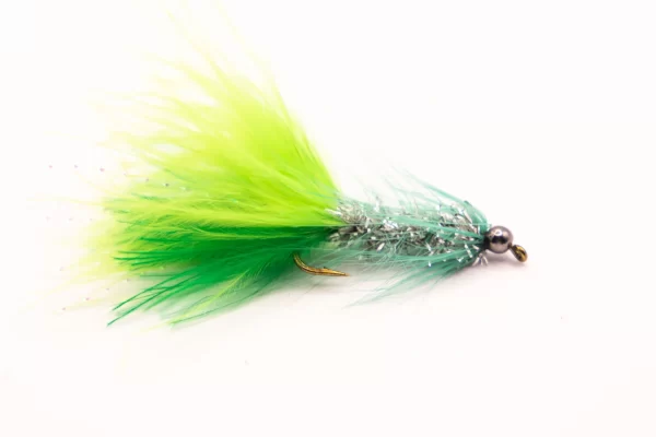 Silver cactus wooly bugger with Silver tungsten bead (price for 12 flies)