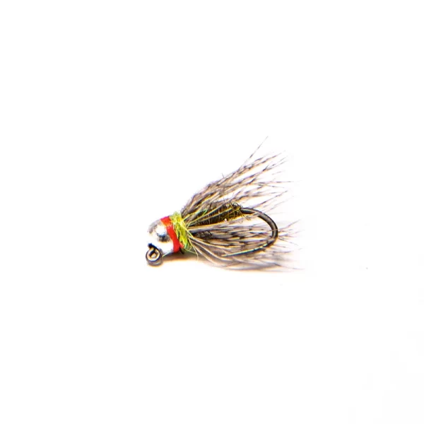 Silver tungsten soft hackle olive body nymph (price for 12 flies)