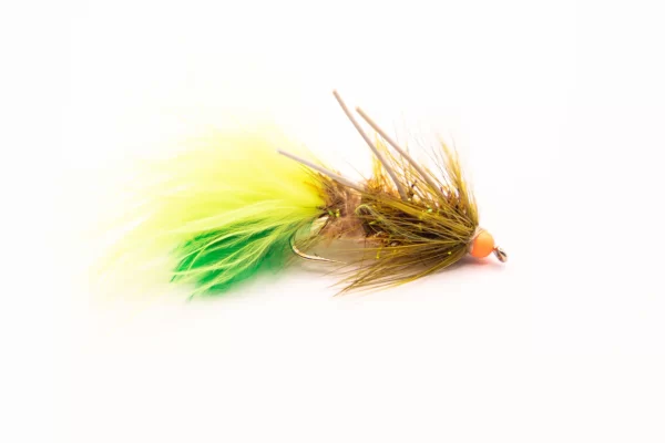 Tungsten bead rubber leg thin Mint cactus wooly bugg (Price for 12 flies)