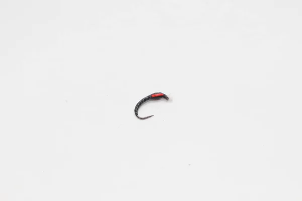 black and red buzzer chironomid (price for 12 flies)