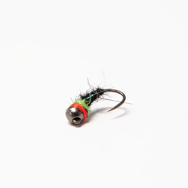 black tungsten peacock euro nymph barbless jig (price for 12 flies)