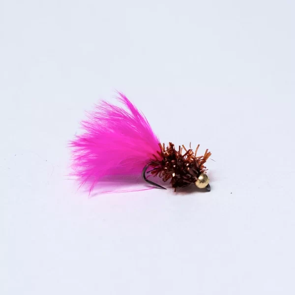 gold tungsten red and pink cactus streamer (price for 12 flies)