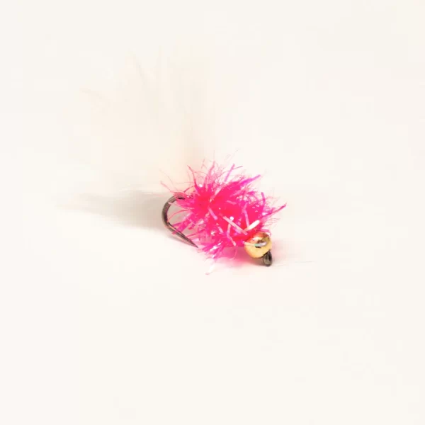 gold tungsten white and pink cactus streamer (price for 12 flies)
