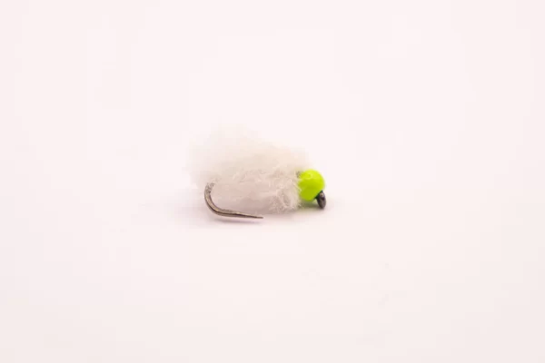 white cartreuse bead egg (price for 12 flies)