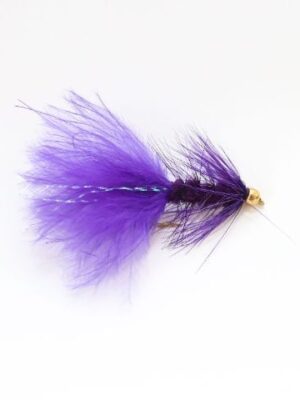 gold tungsten wooly bugger purple