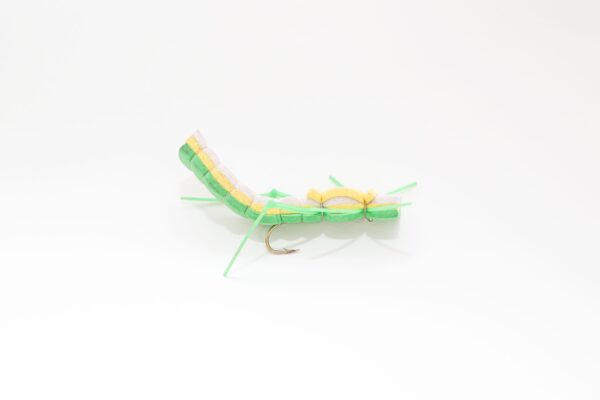 Triple decker white and chartsreuse foam (price for 12 flies)