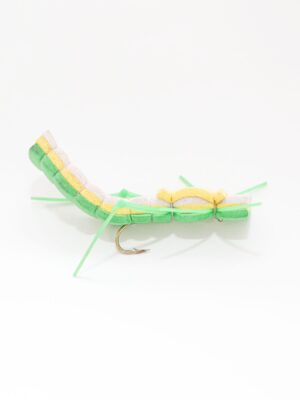 Triple decker white and chartsreuse foam (price for 12 flies)