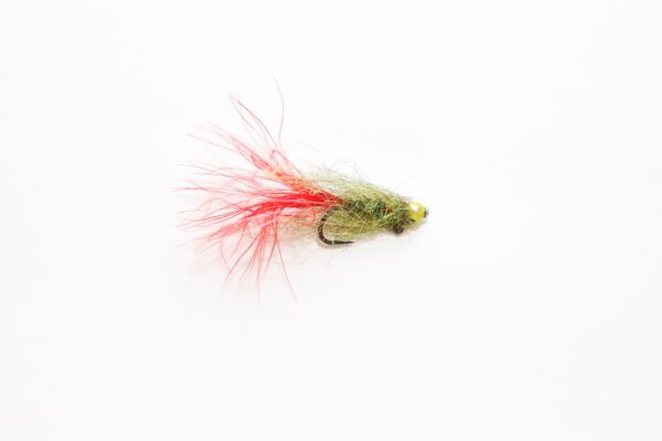 Balanced leech olive and orange (price for 12 flies)
