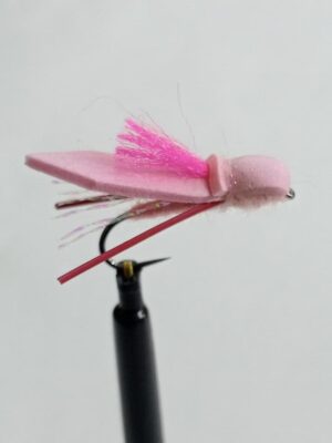 Cicada Pink with Pink indicator dry fly (price for 12 flies)