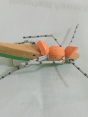 Foam Hopper tan and green  (price for 12 flies)