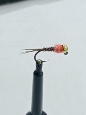 Gold tungsten Frenchie Perdigon nymph (price for 12 flies)
