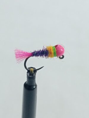 Pink Tungsten Perdigon purple nymph (price for 12 flies)
