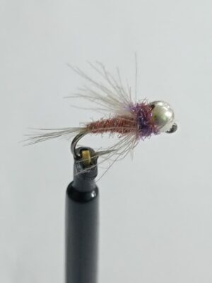 Silver tungsten Duracell fly nymph (price for 12 flies)