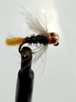 Blow torch tungsten bead nymph with tinsel (price per dozen)