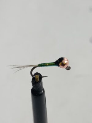Olive flash Perdigon nymph (price for 12 flies)