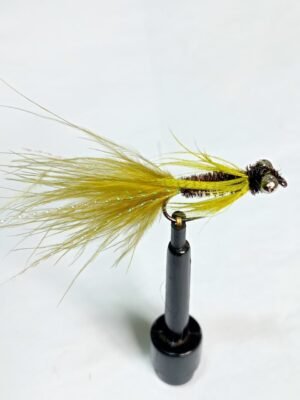 Peacock Silver chain bead streamer fly (price per dozen)